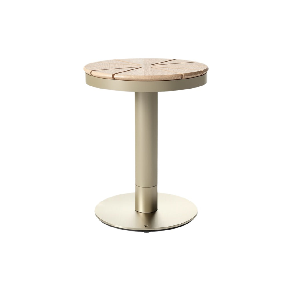 Moderne ronde tafel met een minimalistisch ontwerp